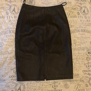 Pelle Studio Elegant very soft genuine leather Black Pencil Skirt